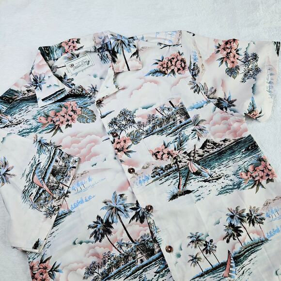 Milano Bay Other - Milano Bay Mens Small Hawaiian Button UP Shirt Tropical Vacation Resort Beach